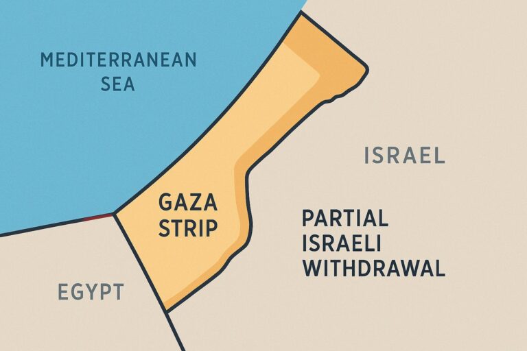 Map of Gaza and Israel withdrawal-Defence Buyer